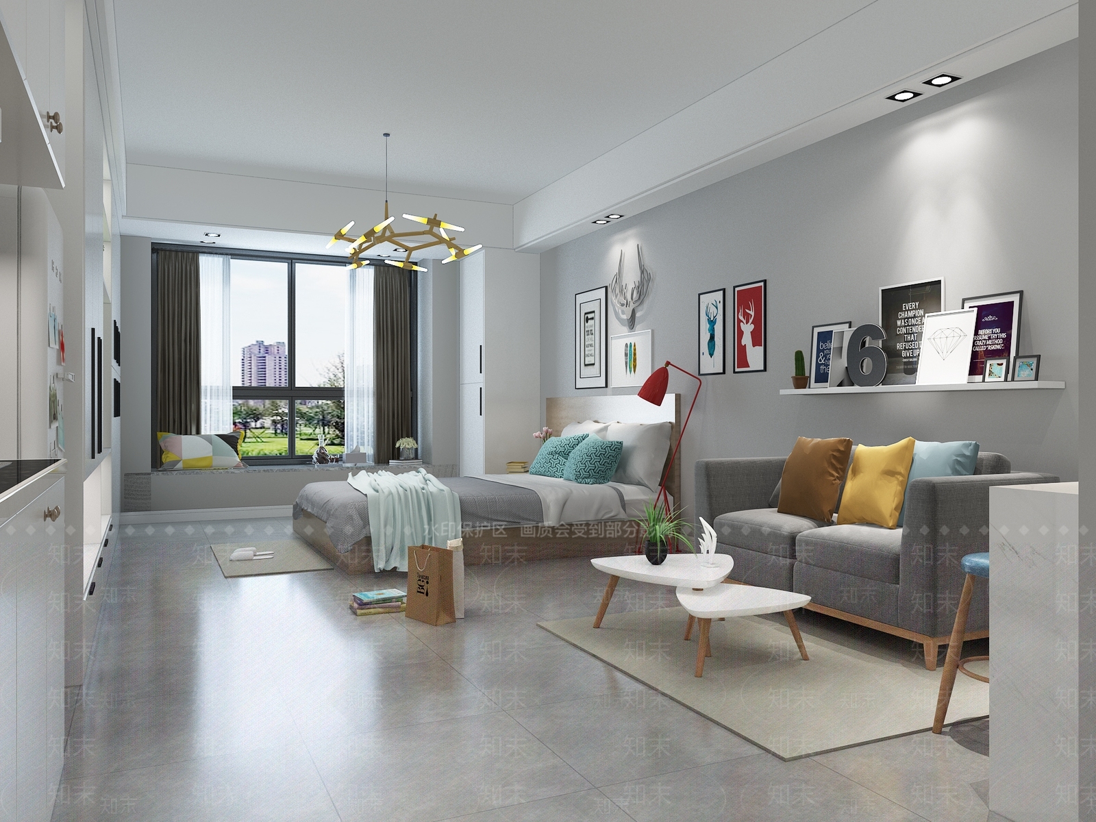 现代单身公寓3D模型下载【ID:986324760】