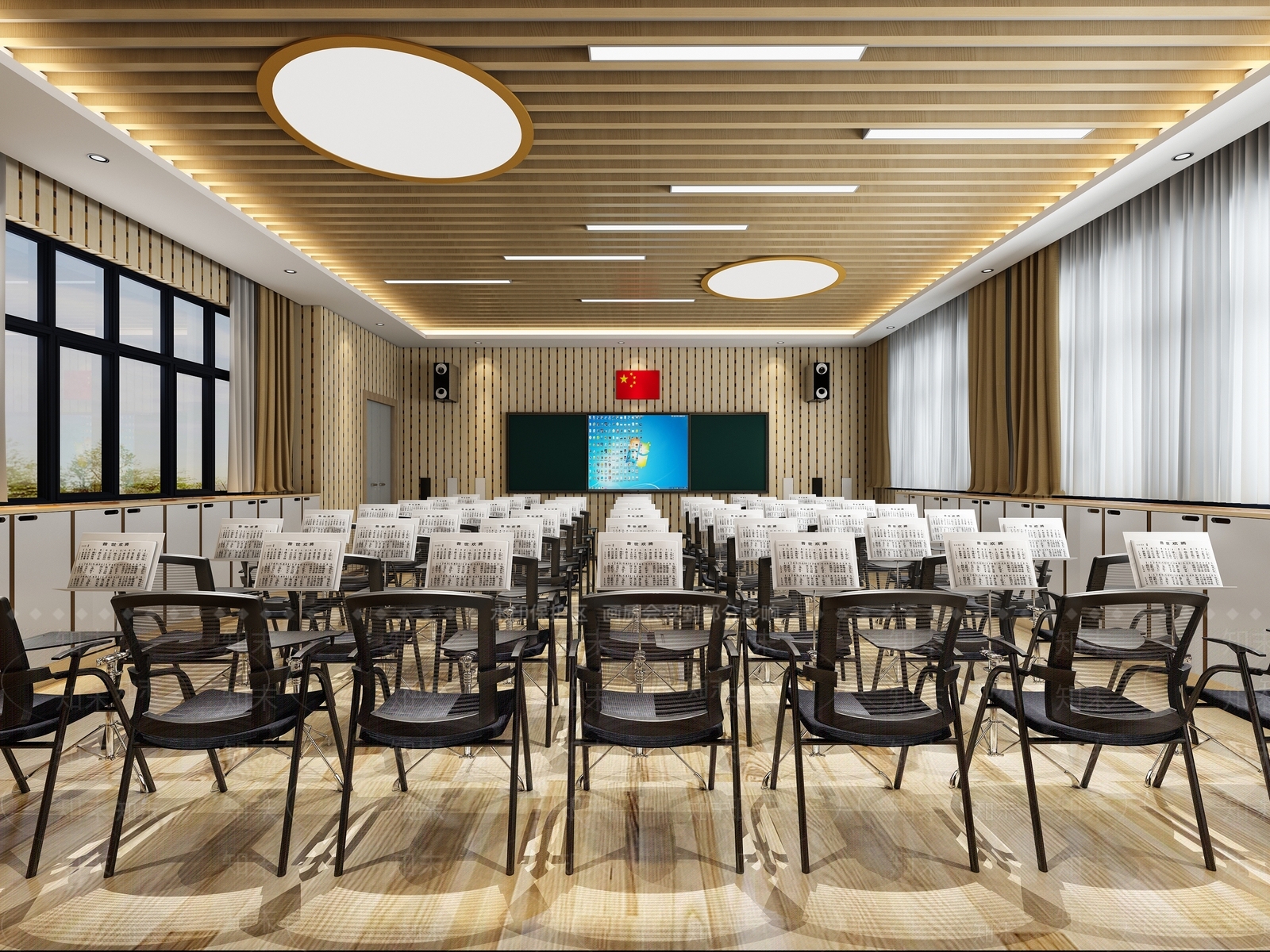 现代风合唱排练教室3D模型下载【ID:586325821】