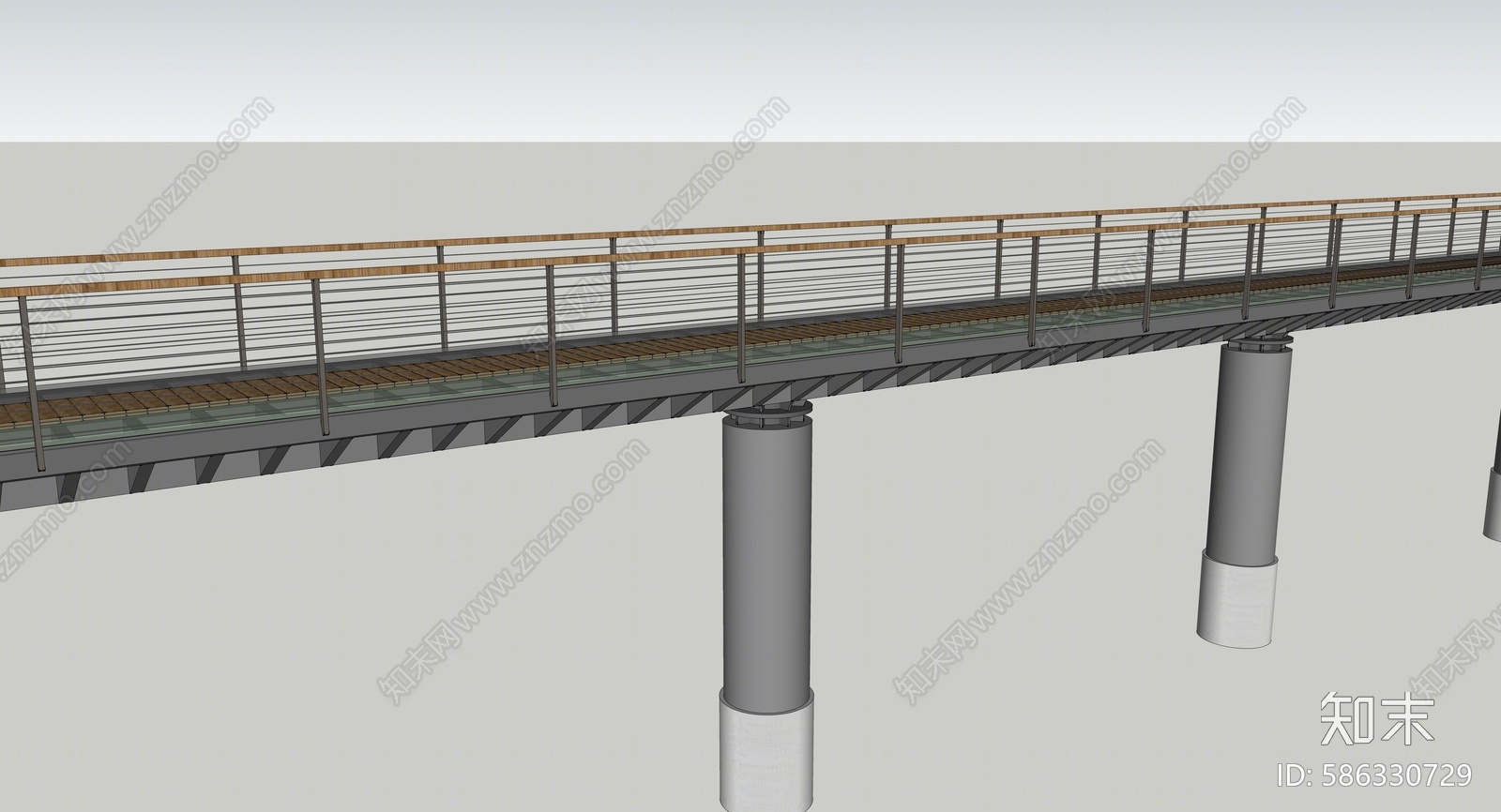 现代架空栈桥SU模型下载【ID:586330729】