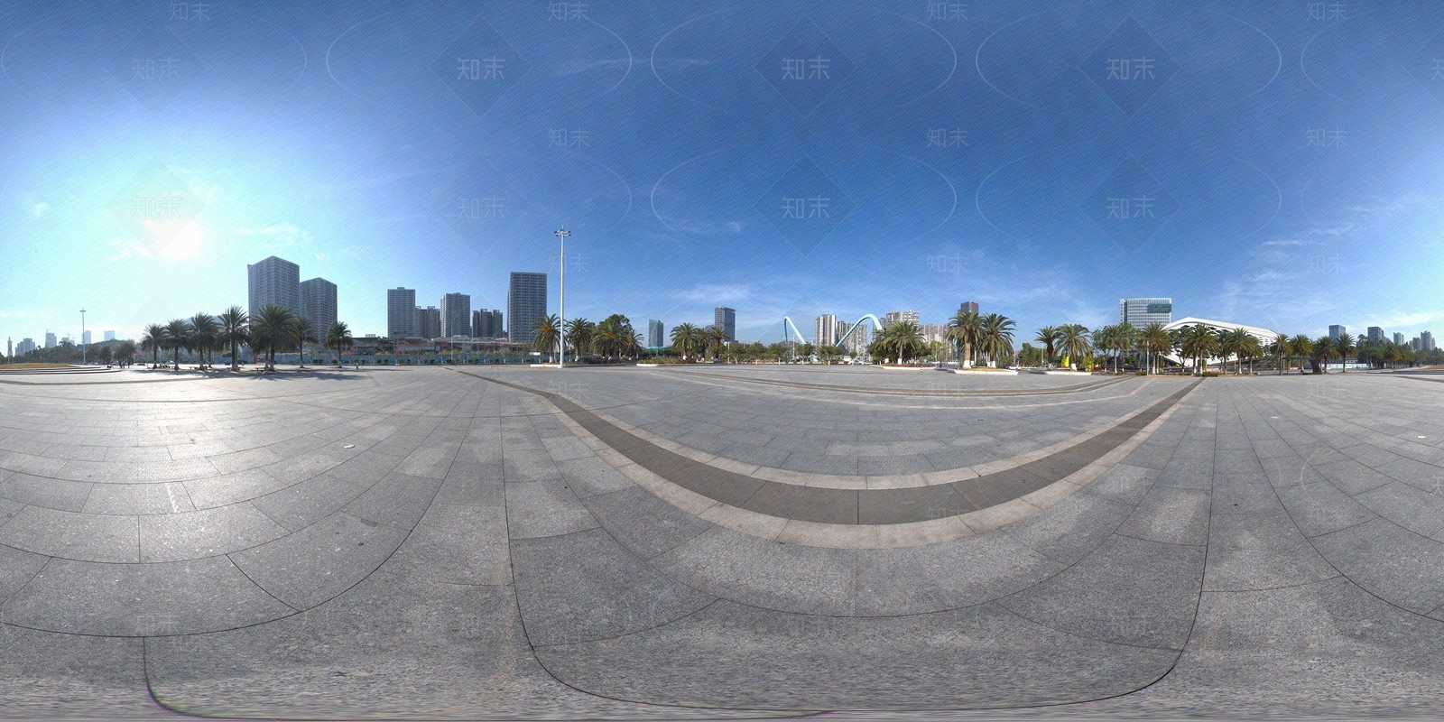 HDR城市广场全景天空贴图下载【ID:686336761】