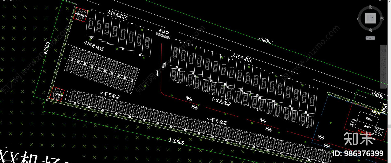 现代充电站cad施工图下载【ID:986376399】