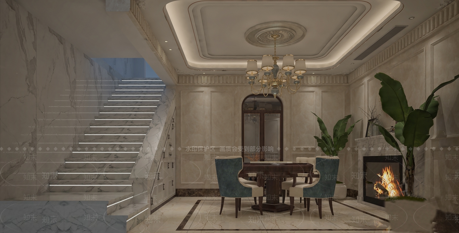 欧式古典影音室3D模型下载【ID:986385070】