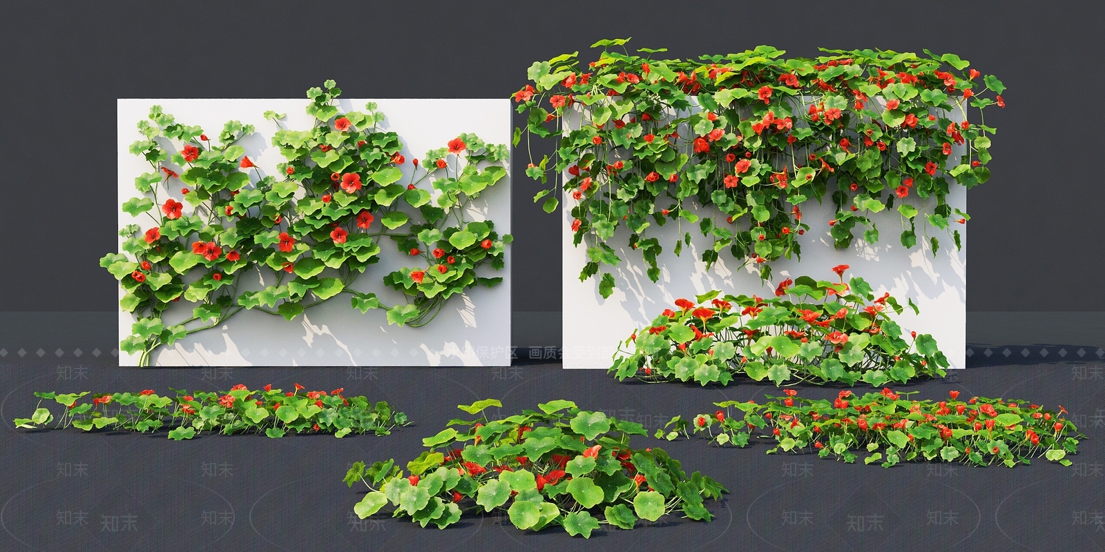 绿植墙3D模型下载【ID:386462515】