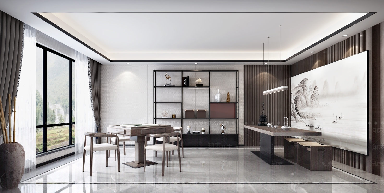 新中式麻将房3D模型下载【ID:986499090】