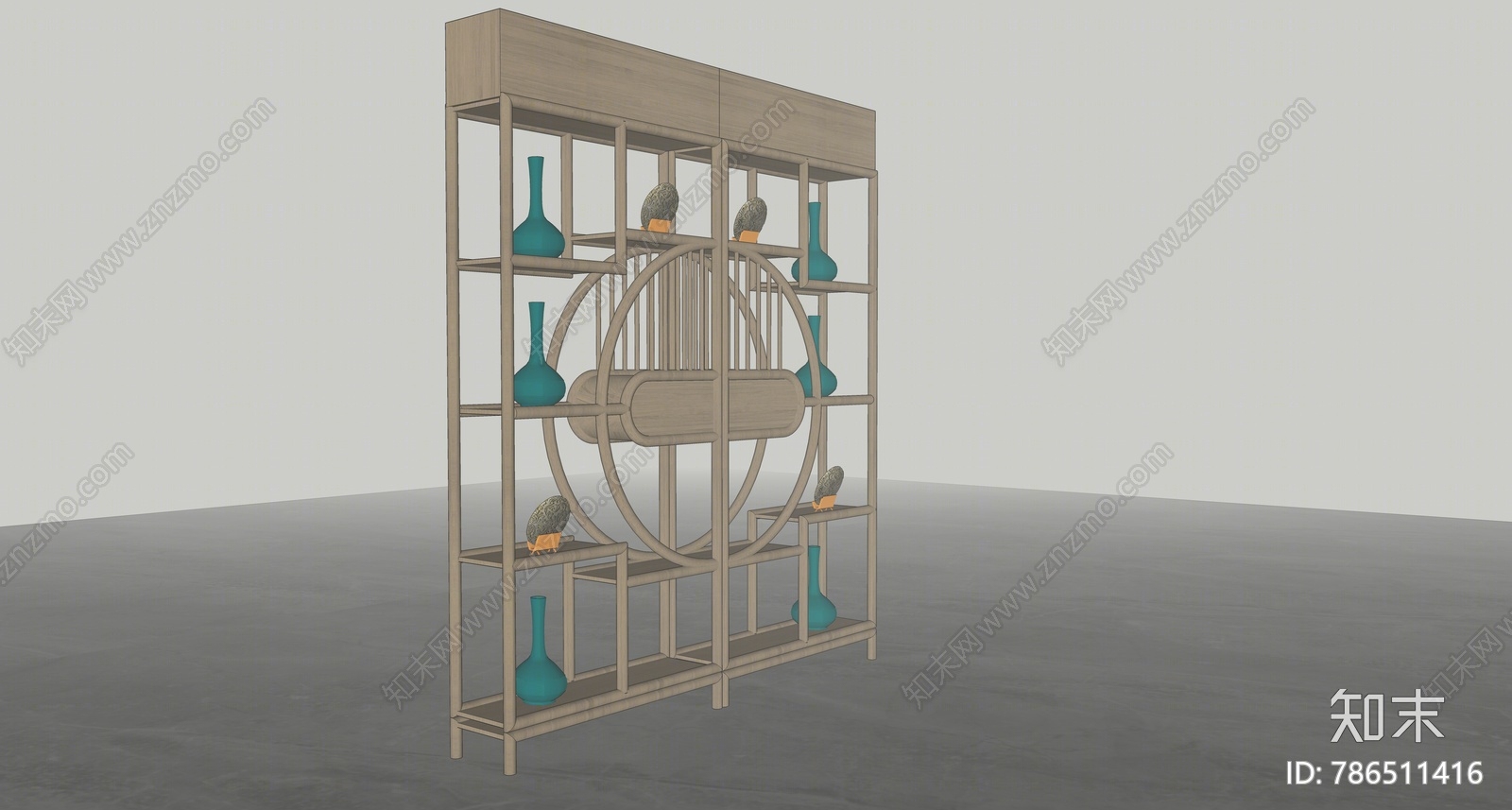 新中式博古架SU模型下载【ID:786511416】