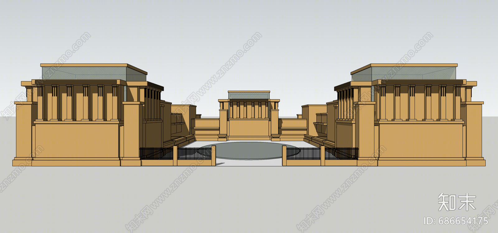 古典建堂SU模型下载【ID:686654175】