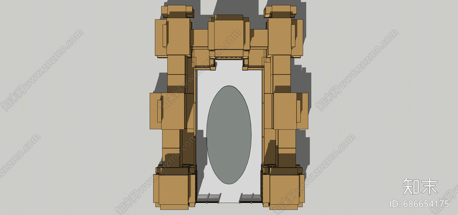 古典建堂SU模型下载【ID:686654175】