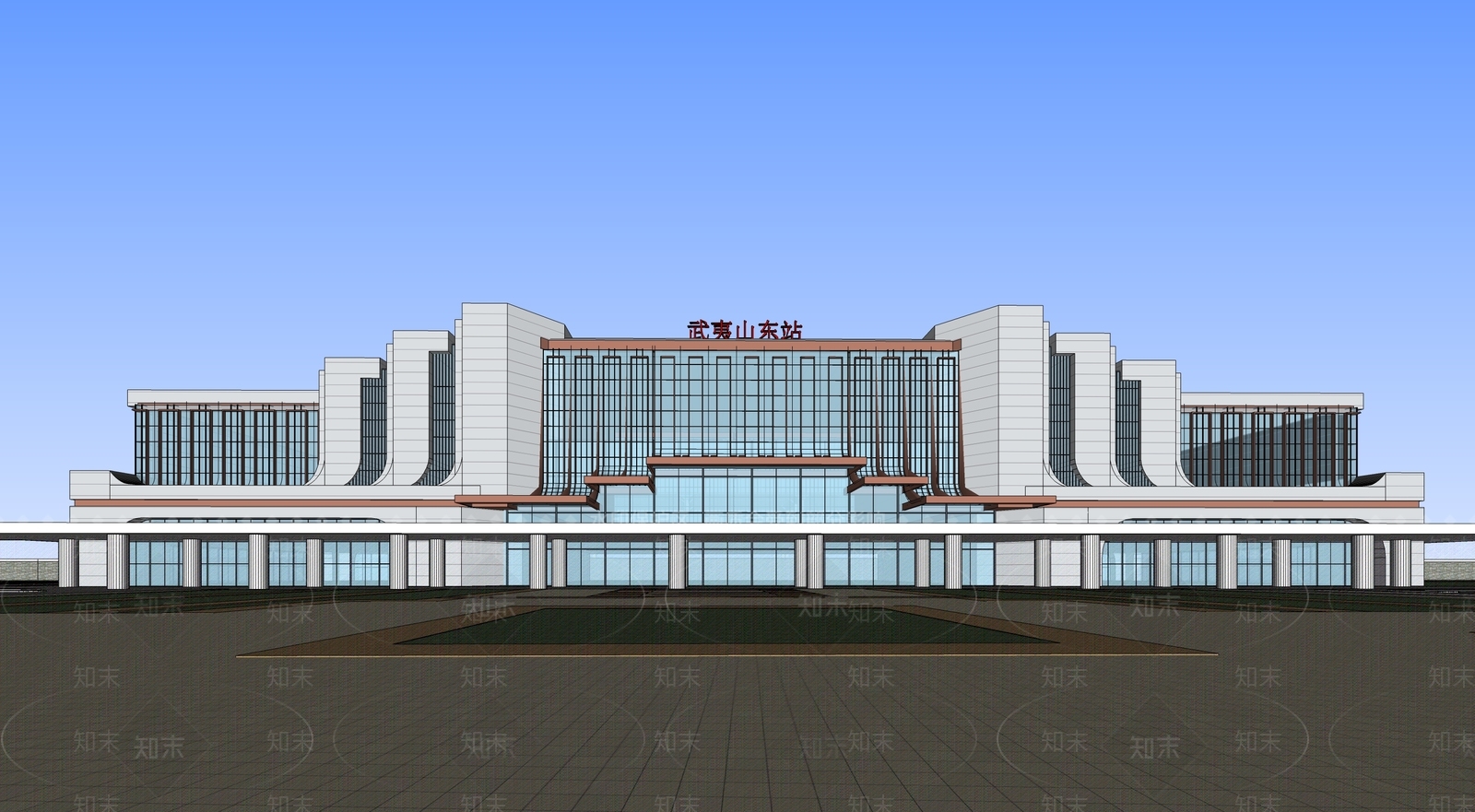 现代机场车站SU模型下载【ID:386545608】