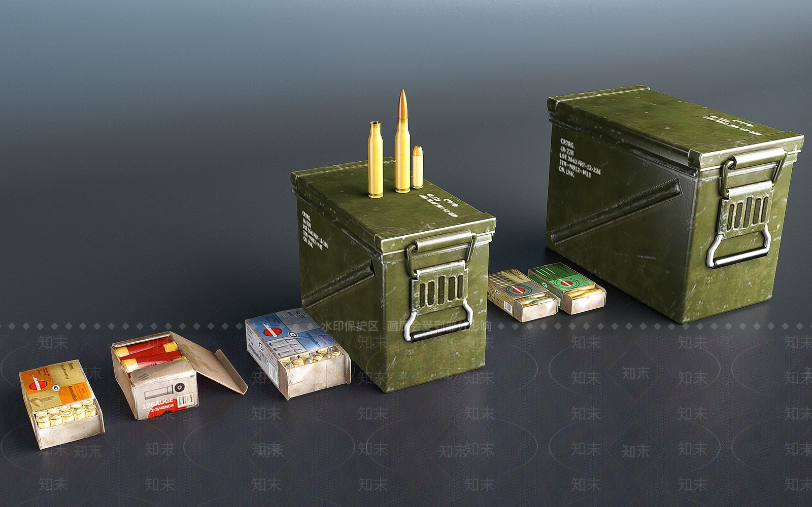 现代子弹3D模型下载【ID:886547442】