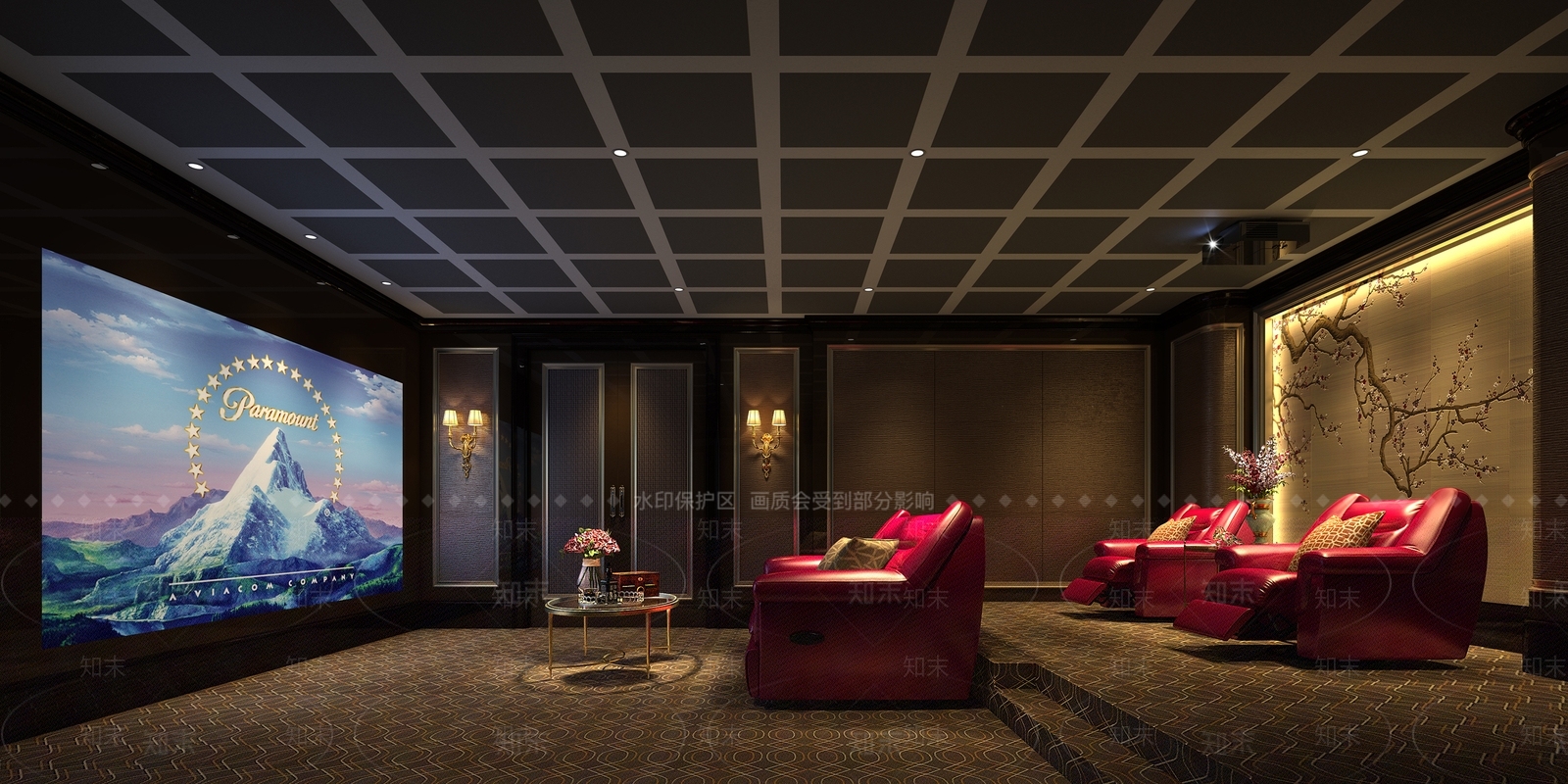 现代影音室3D模型下载【ID:886587969】