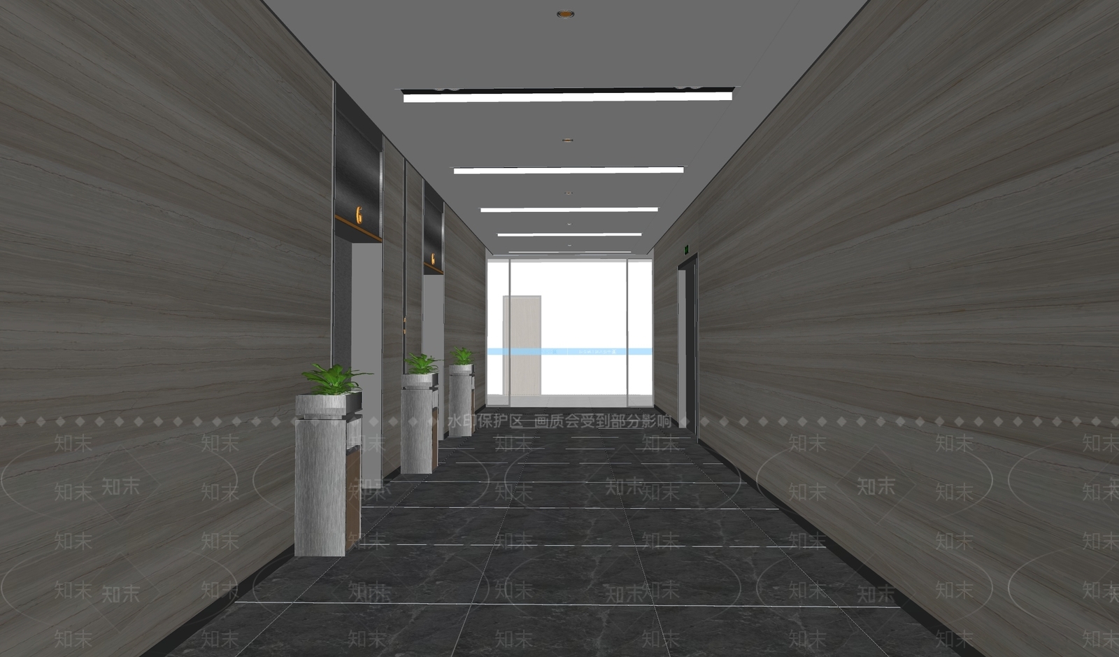 现代其他办公区域SU模型下载【ID:786616363】