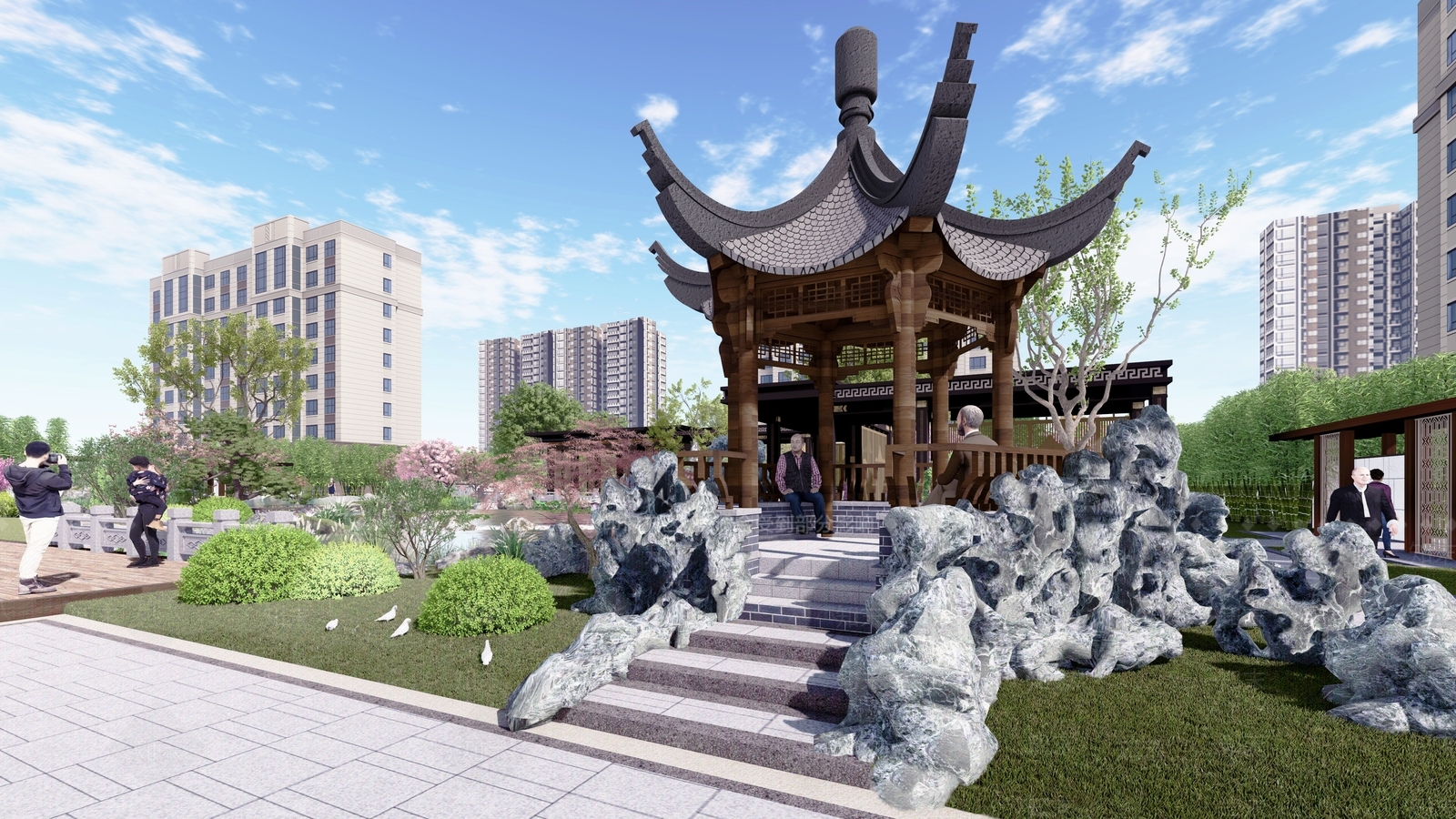 中式亭子SU模型下载【ID:486637898】