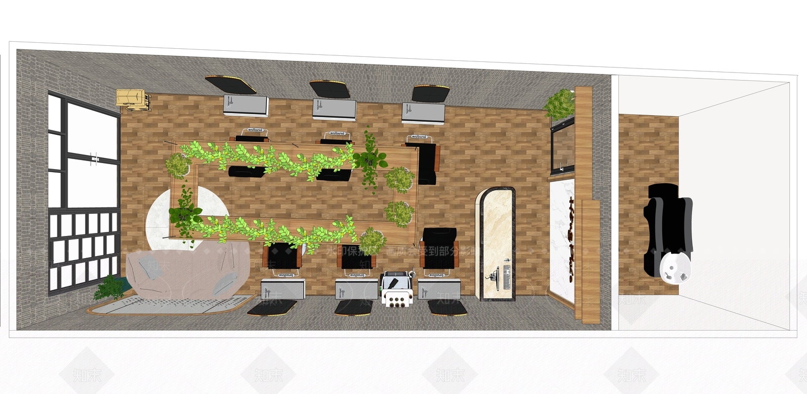 现代理发店SU模型下载【ID:586639388】