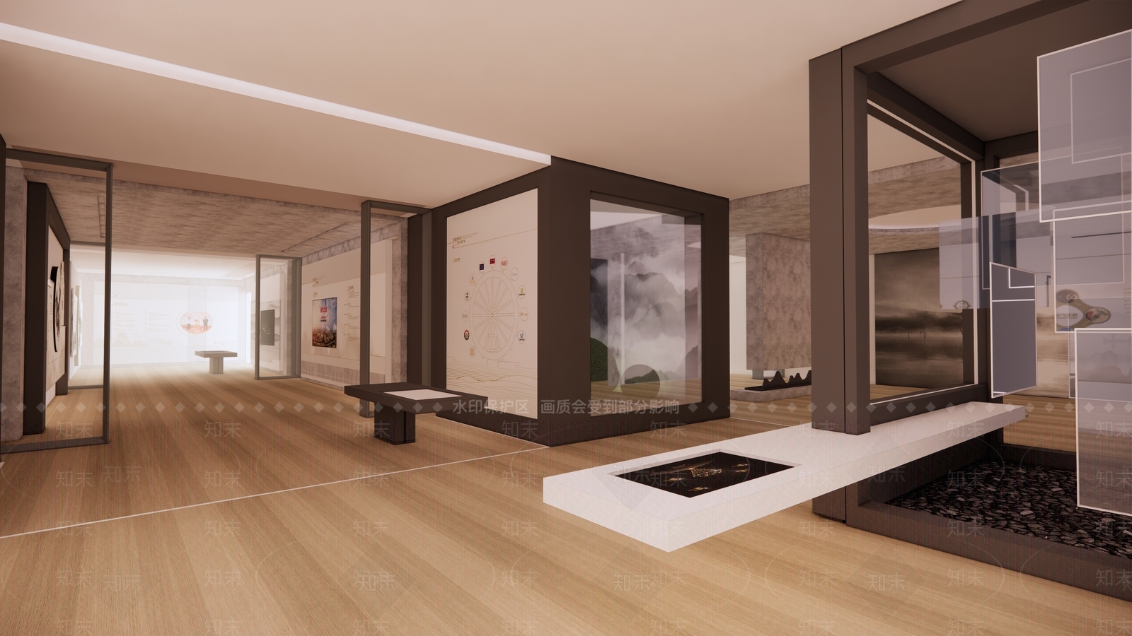 现代展厅SU模型下载【ID:286651930】