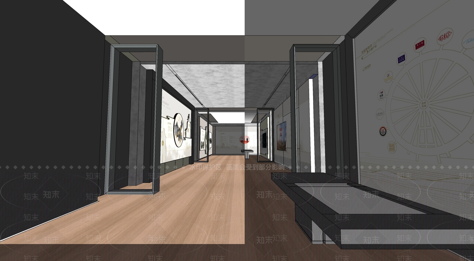 现代展厅SU模型下载【ID:286651930】