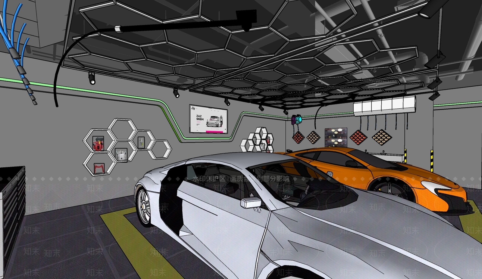 工业风店面SU模型下载【ID:486664840】