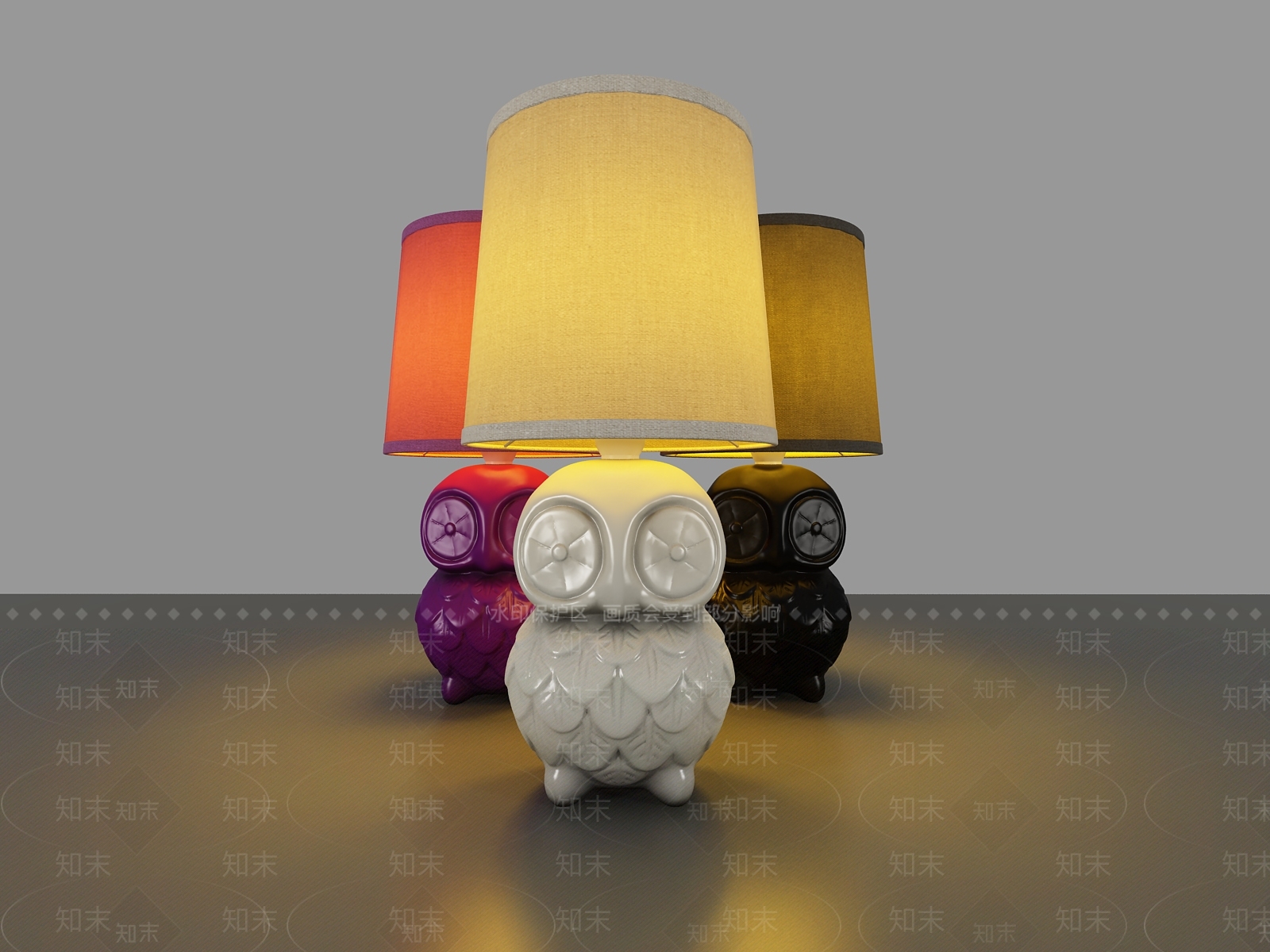 现代风格台灯3D模型下载【ID:686669101】