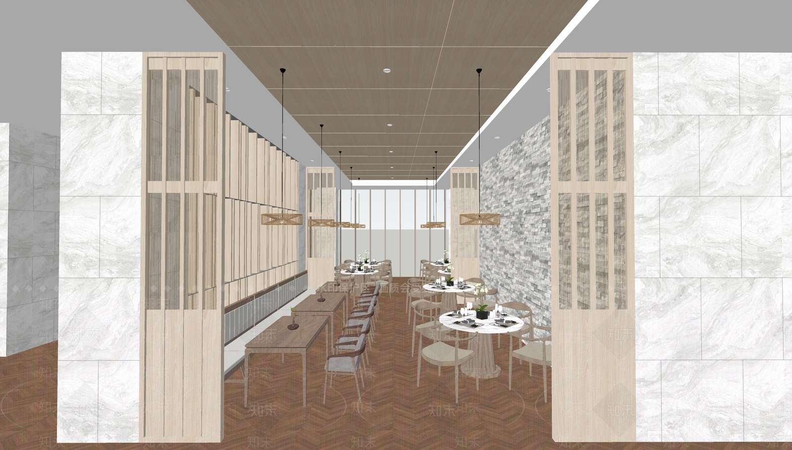 现代餐厅SU模型下载【ID:986726058】