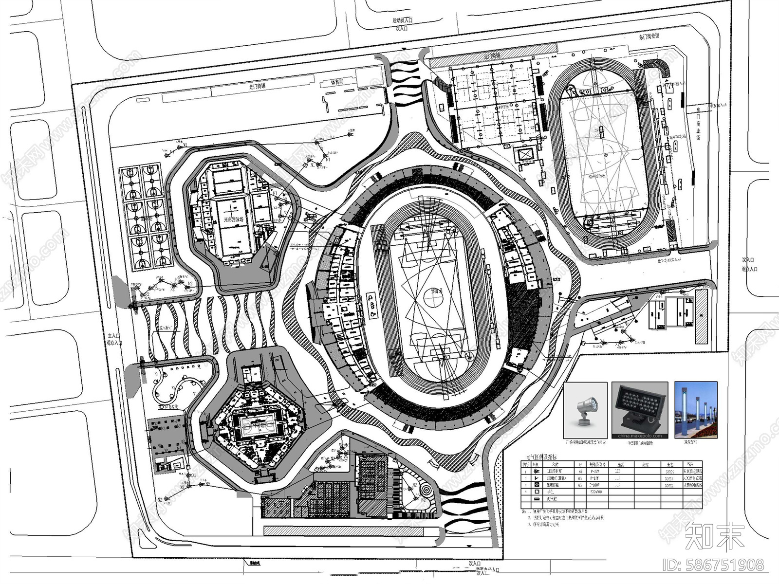 体育中心水电图纸施工图下载【ID:586751908】