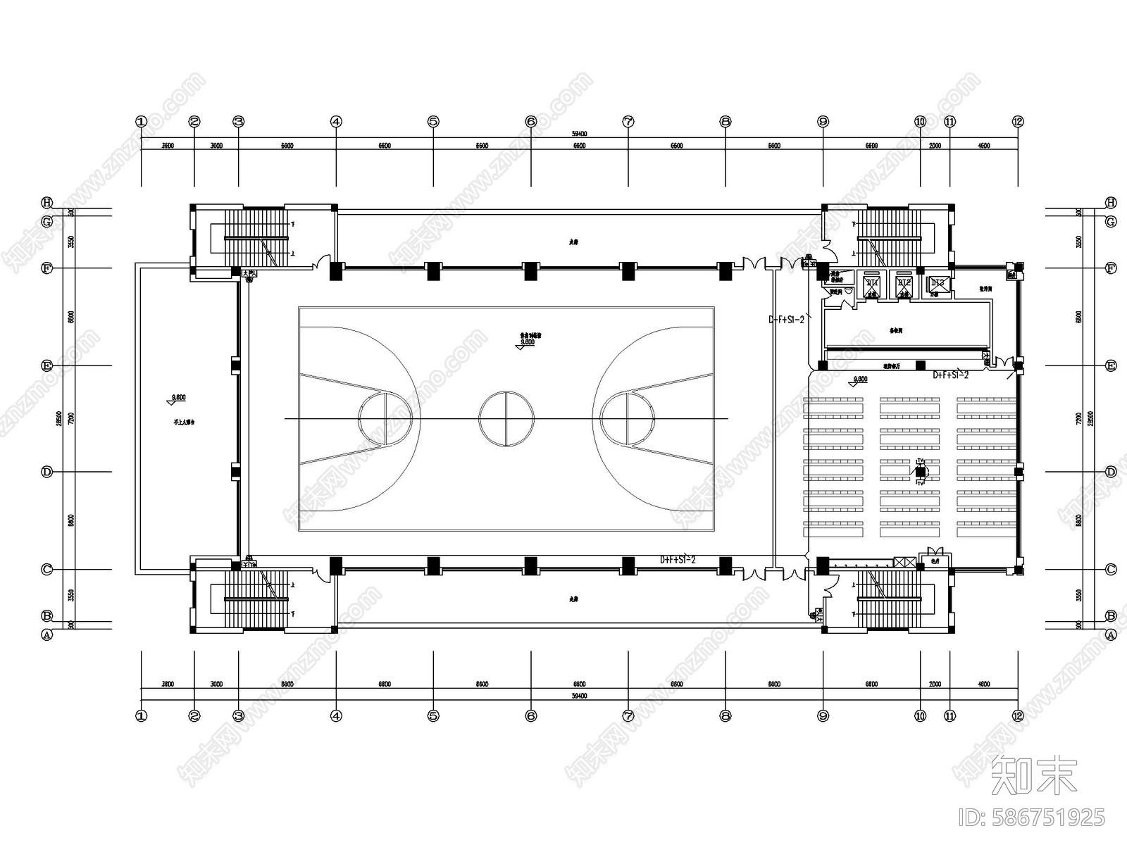学校cad施工图下载【ID:586751925】