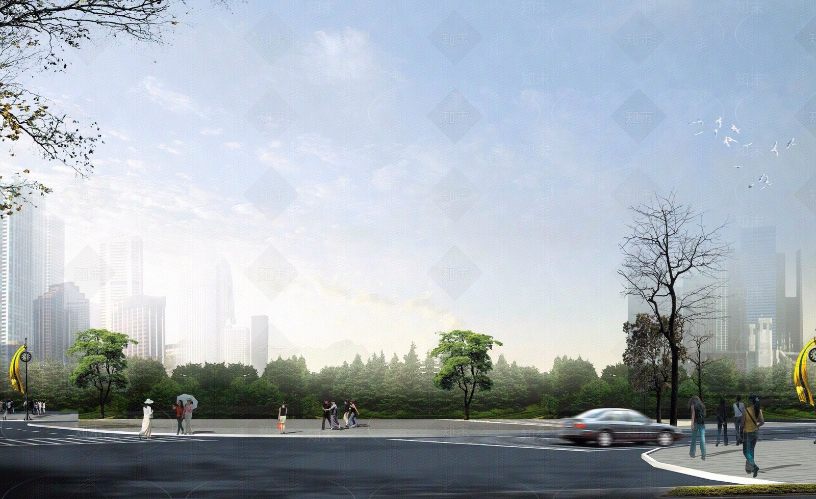 小区街道外景贴图贴图下载【ID:986753158】