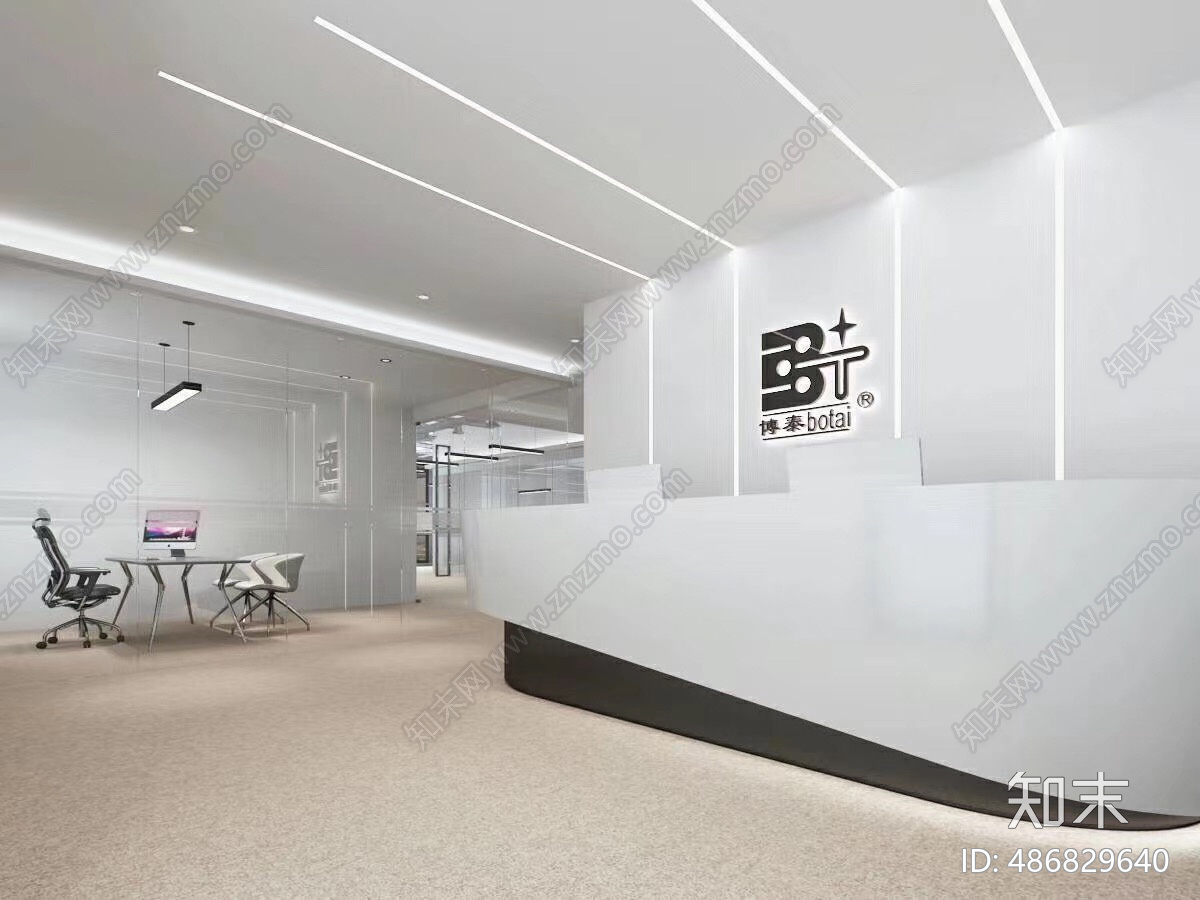现代办公空间cad施工图下载【ID:486829640】