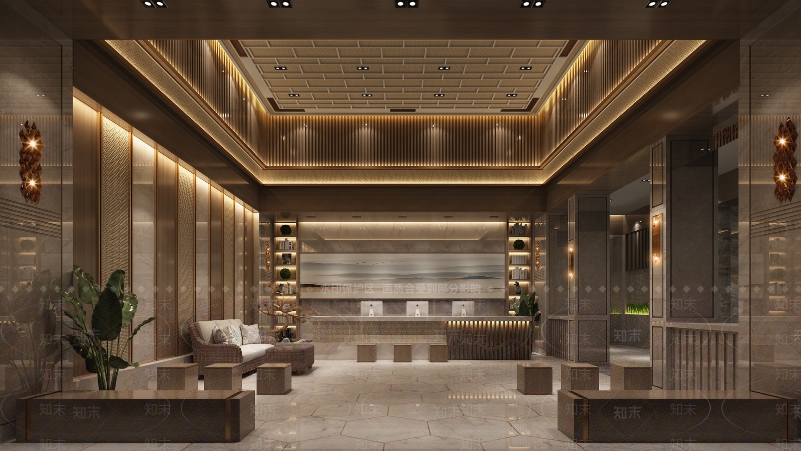 现代足浴会所3D模型下载【ID:786779132】