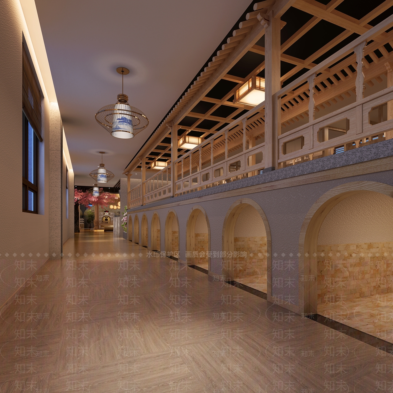 新中式足浴会所3D模型下载【ID:786780137】