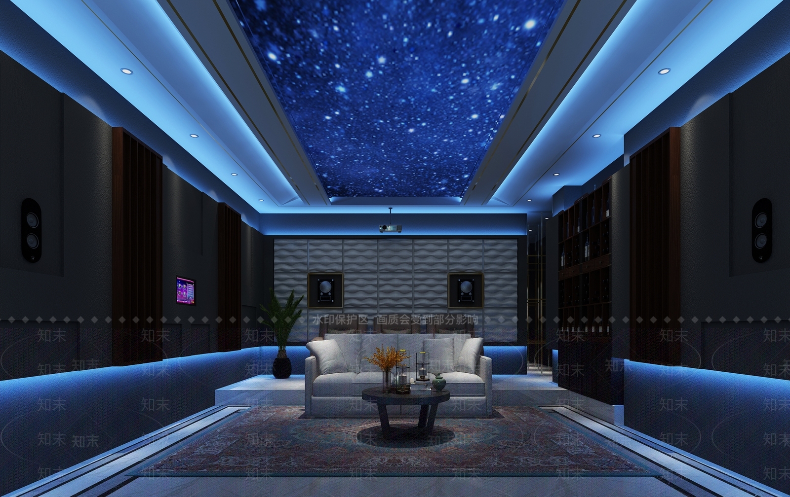 现代私人影院3D模型下载【ID:986781902】