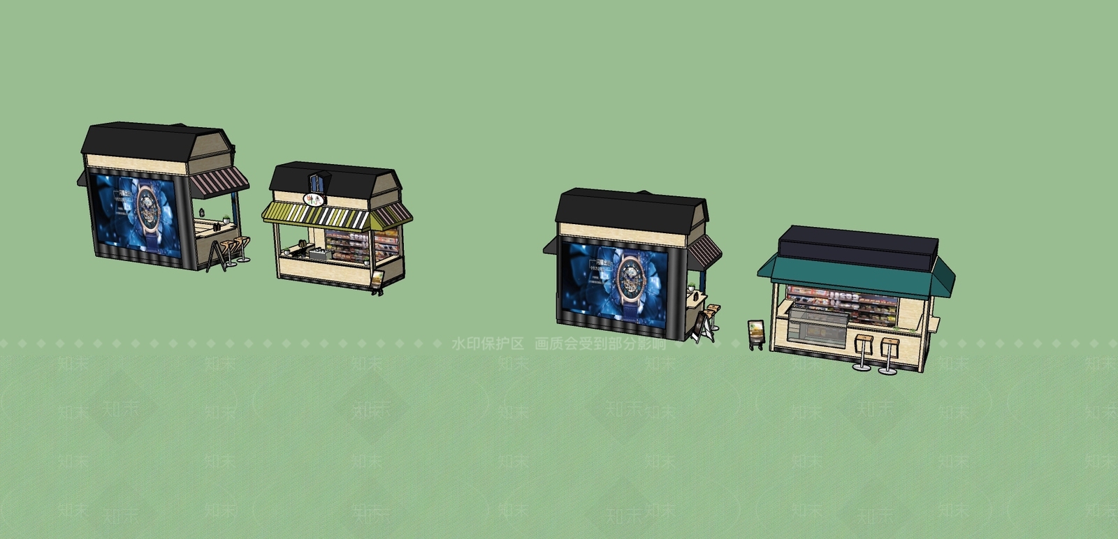 新中式小公建SU模型下载【ID:386783326】