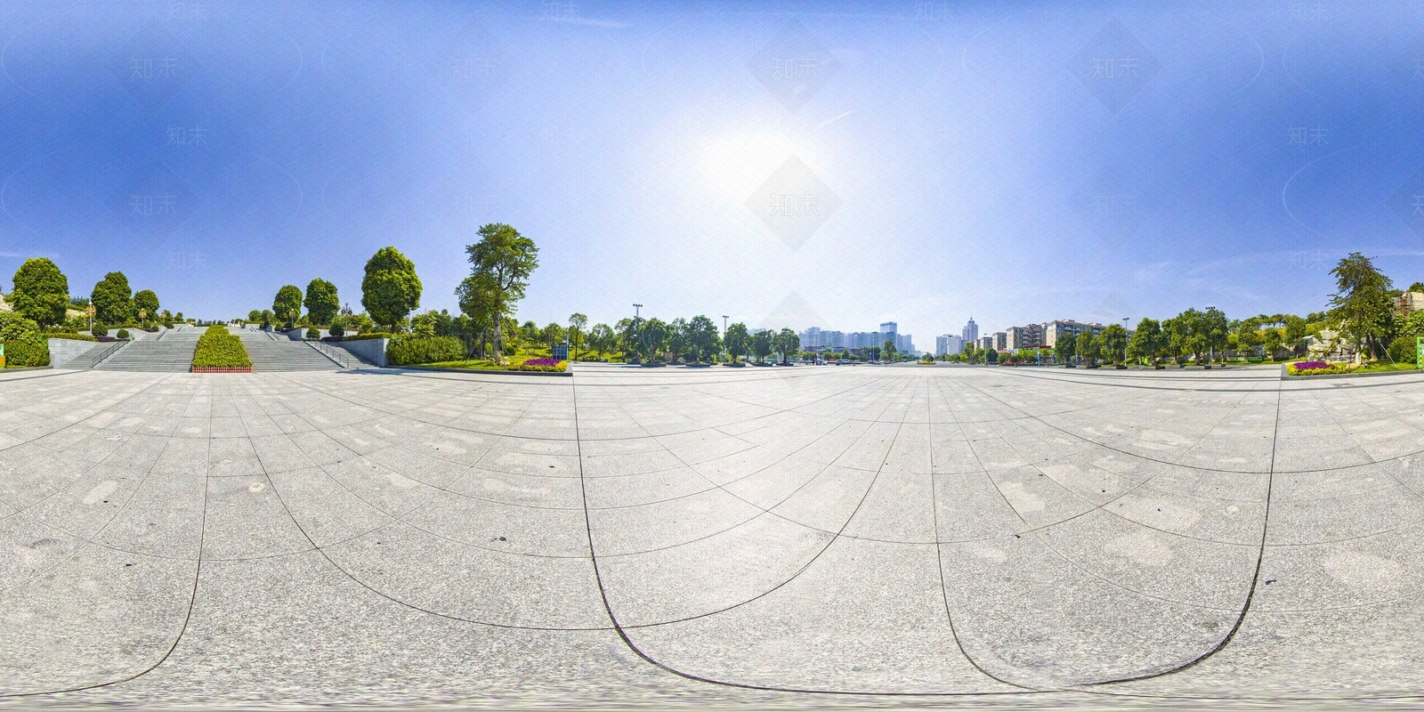 HDR户外城市广场全景天空贴图下载【ID:687939546】