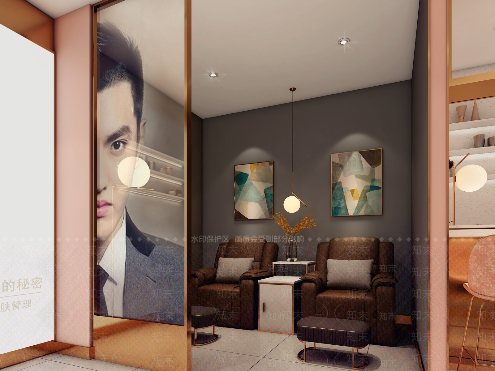 现代美甲店3D模型下载【ID:1105840332】