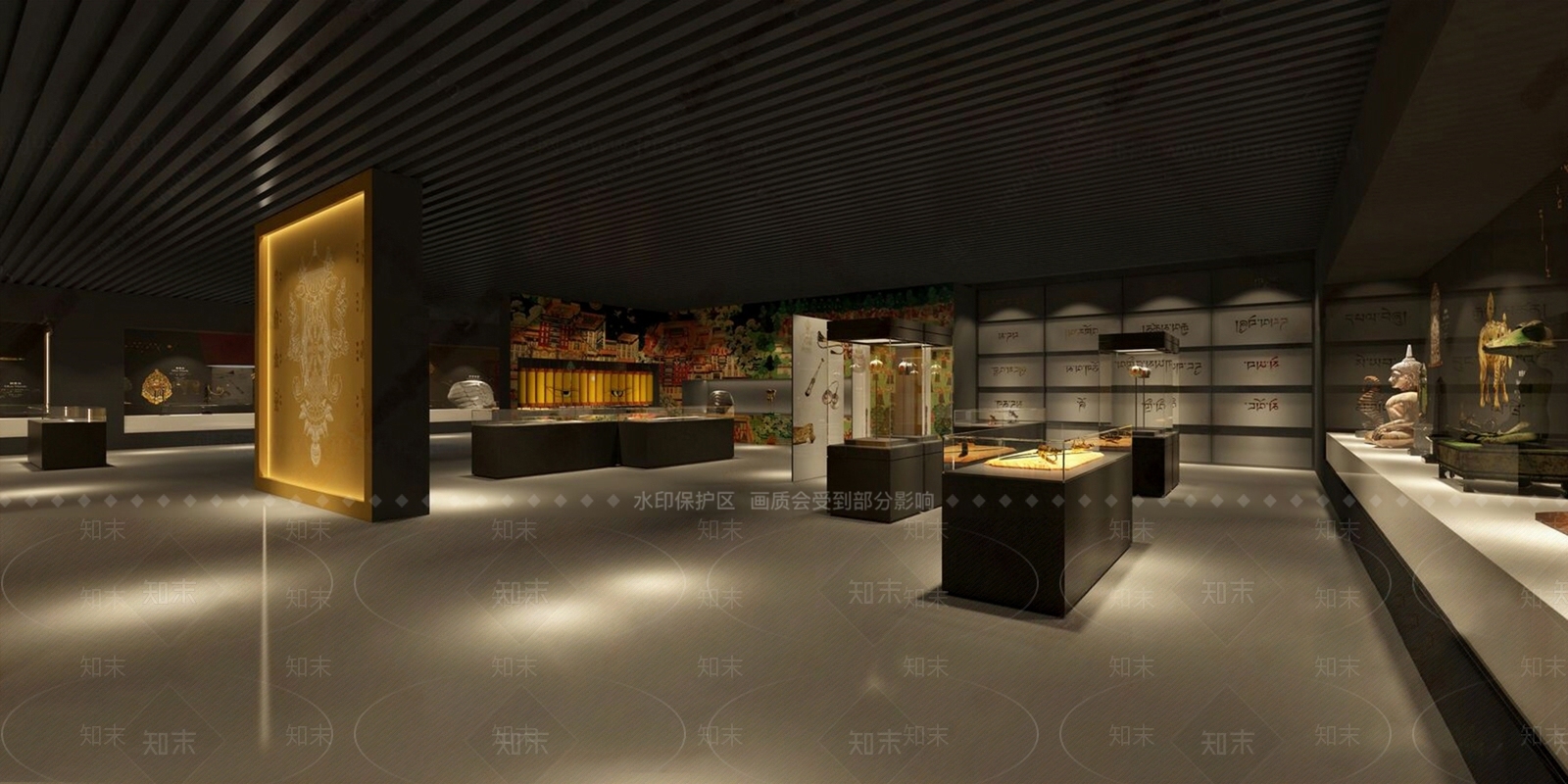 现代文物展厅3D模型下载【ID:586823474】