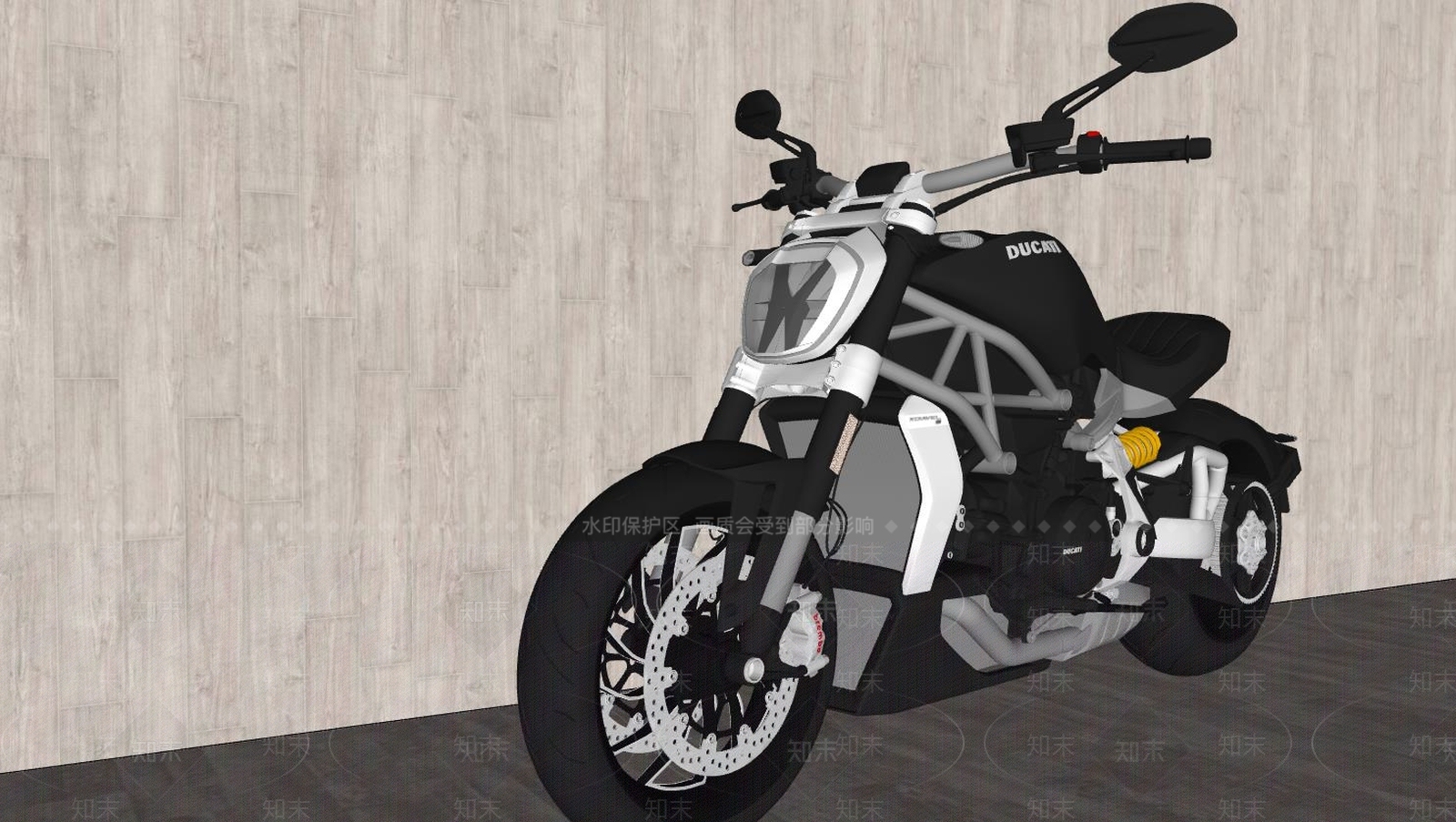 现代摩托车SU模型下载【ID:986826132】