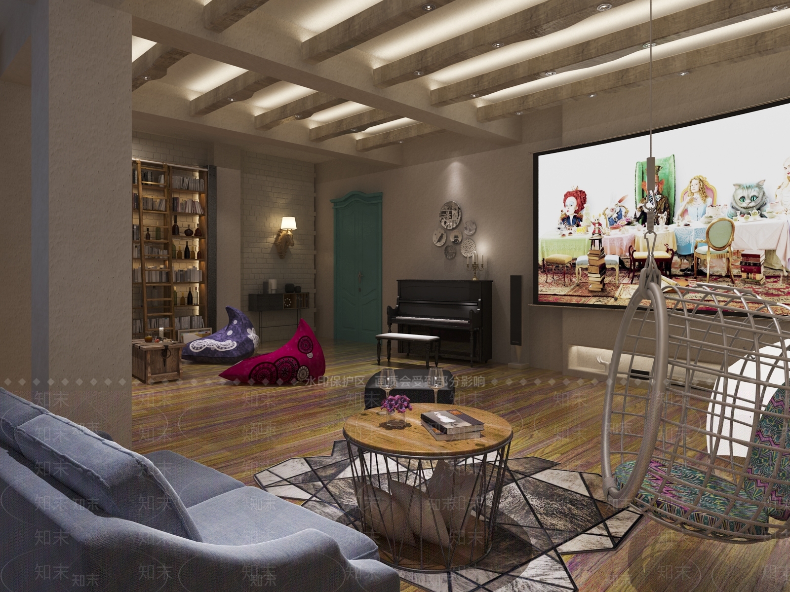 北欧家庭院影3D模型下载【ID:786826754】