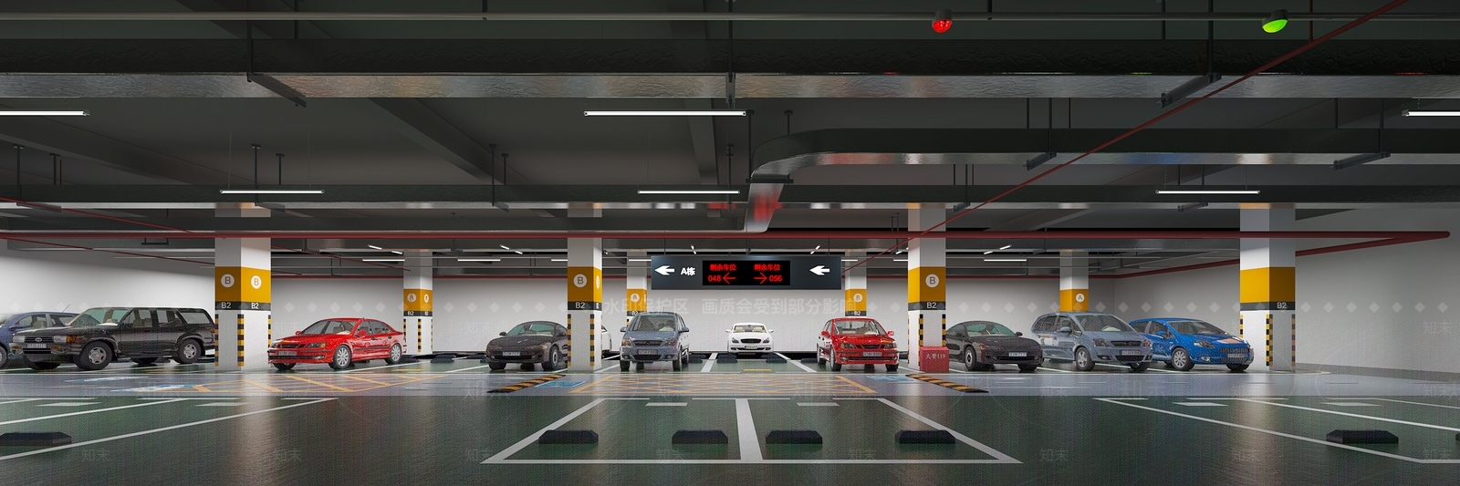 现代停车场3D模型下载【ID:586836983】