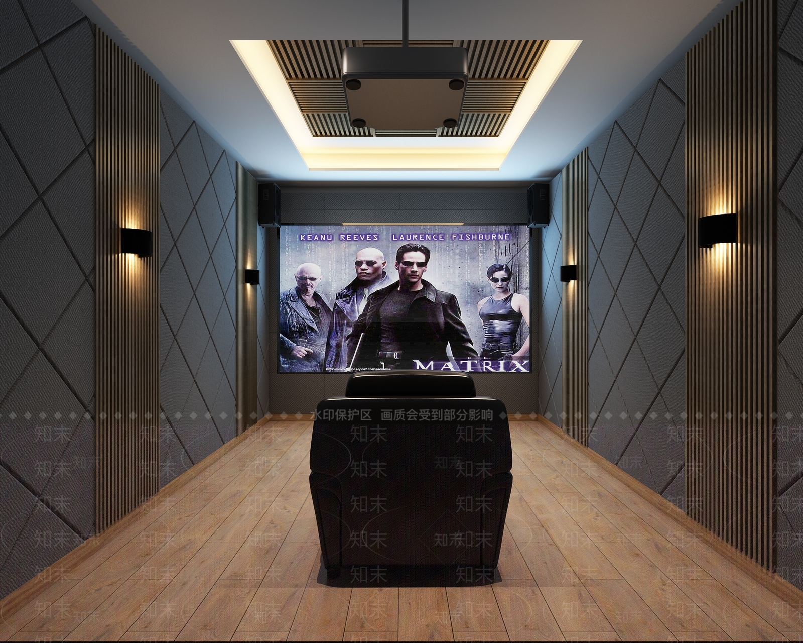 现代影音室3D模型下载【ID:686848379】
