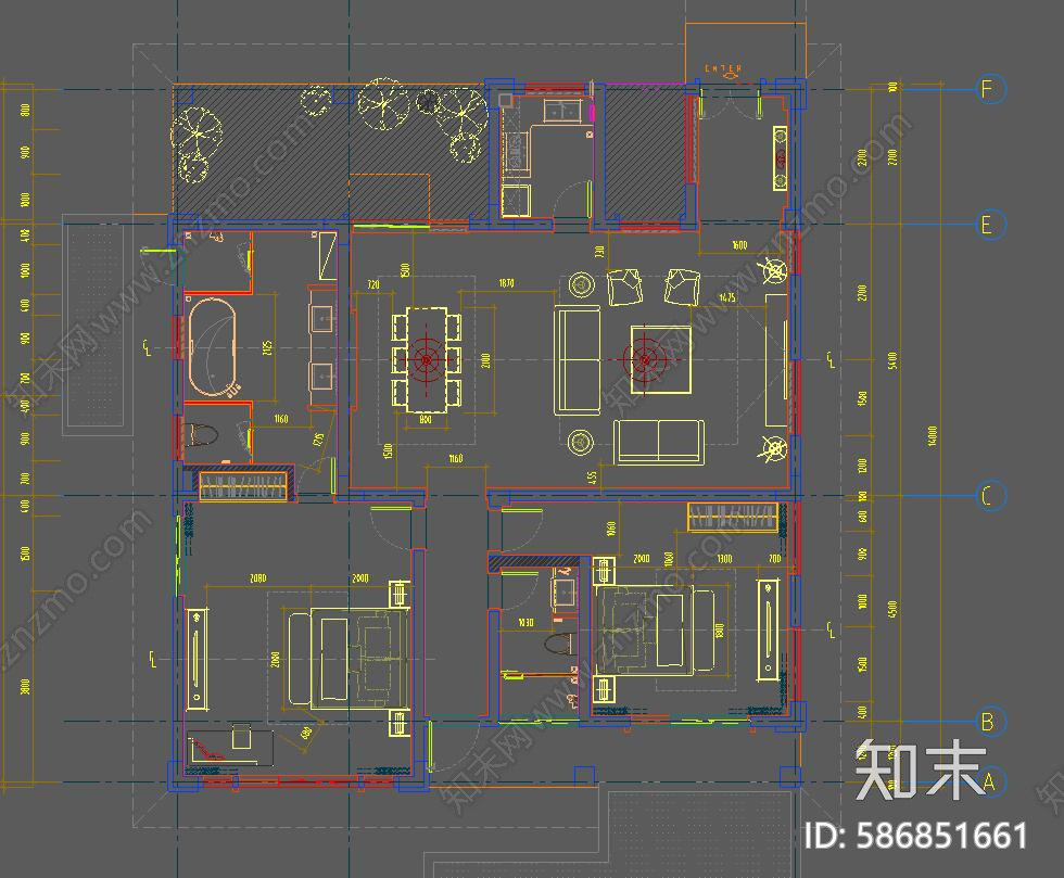 中式度假会所cad施工图下载【ID:586851661】