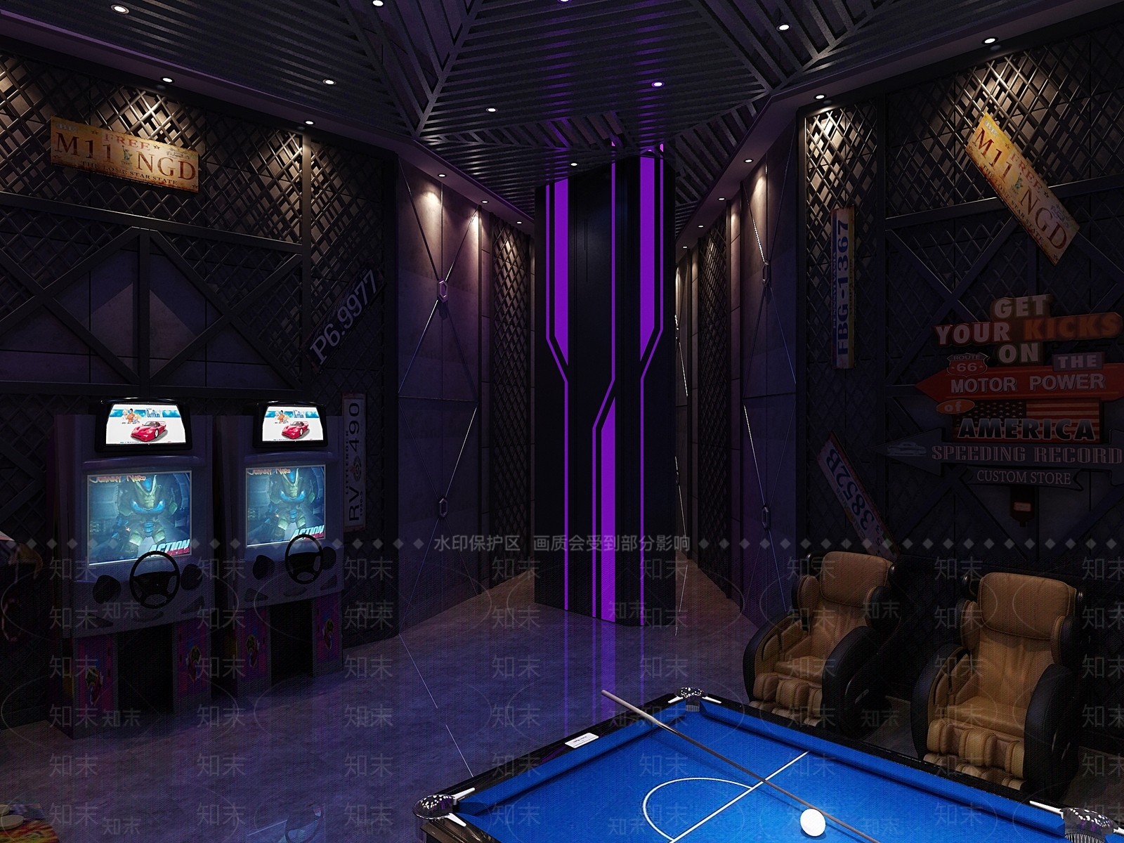 现代桌球室3D模型下载【ID:1105492692】