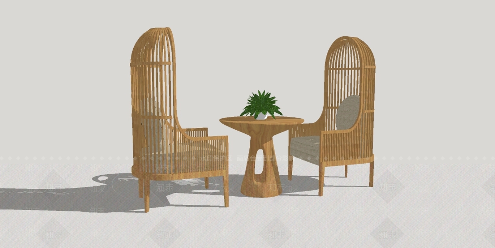 北欧户外椅SU模型下载【ID:187056358】