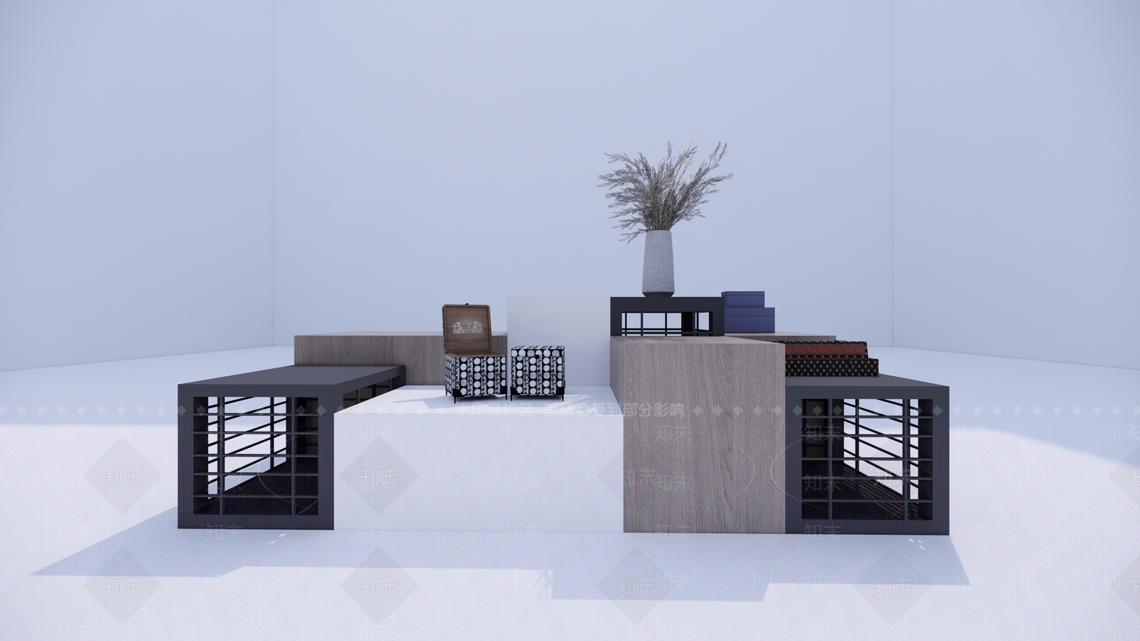 现代展台SU模型下载【ID:786876654】