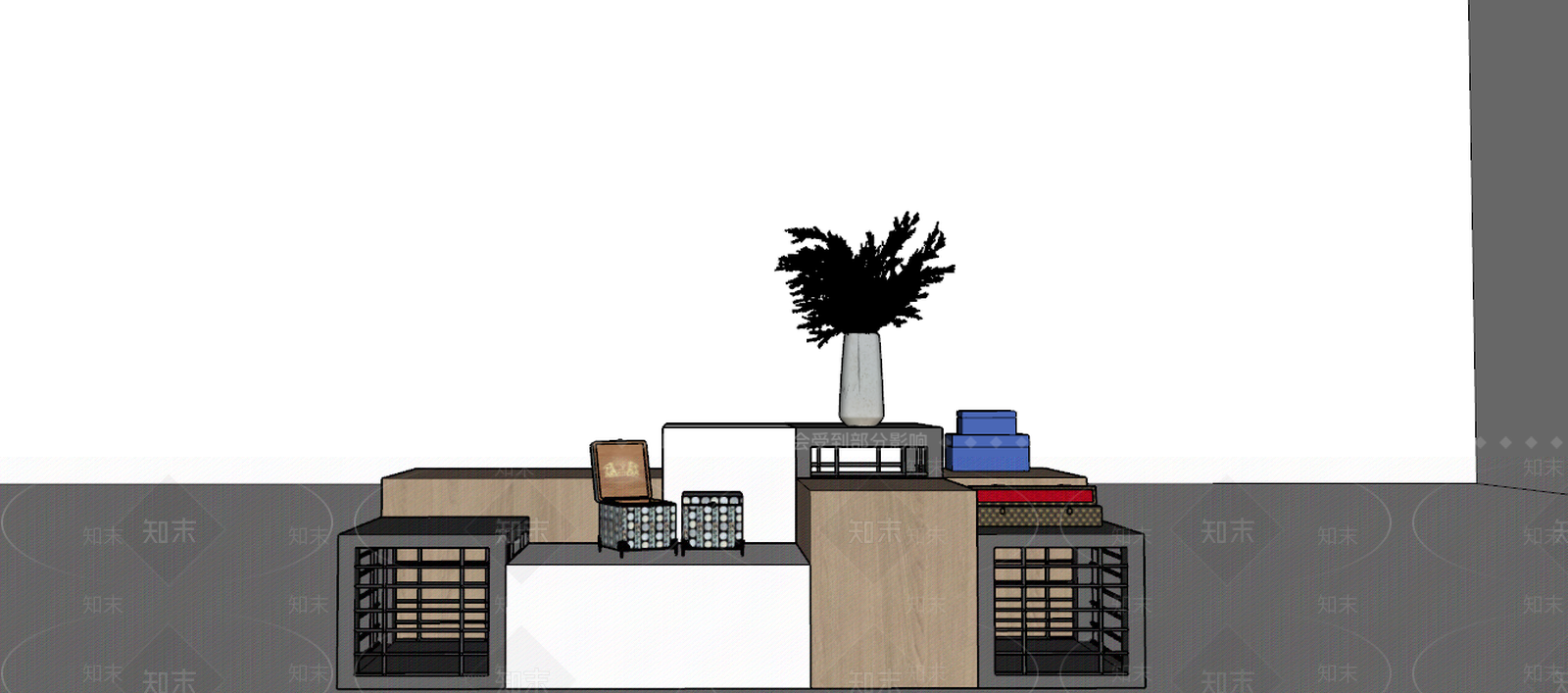 现代展台SU模型下载【ID:786876654】