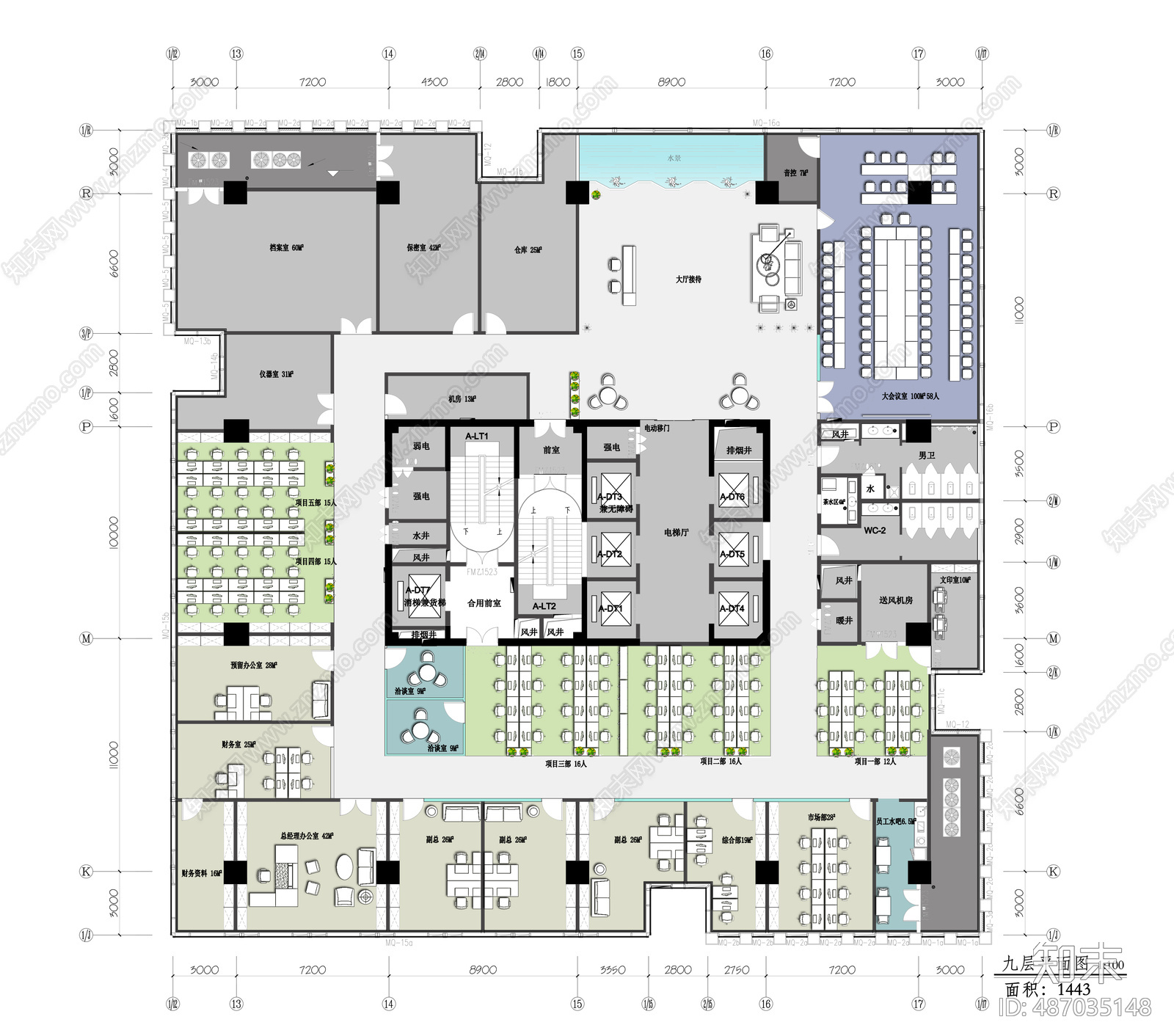 办公室施工图下载【ID:487035148】