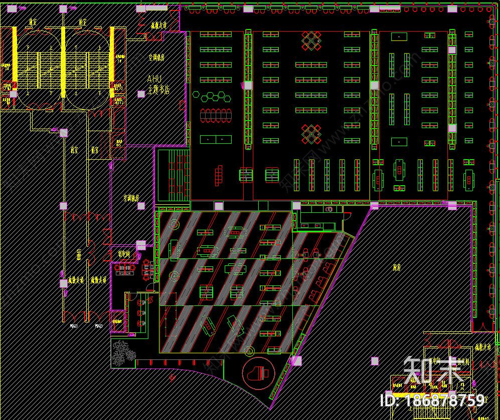 图书馆cad施工图下载【ID:186878759】