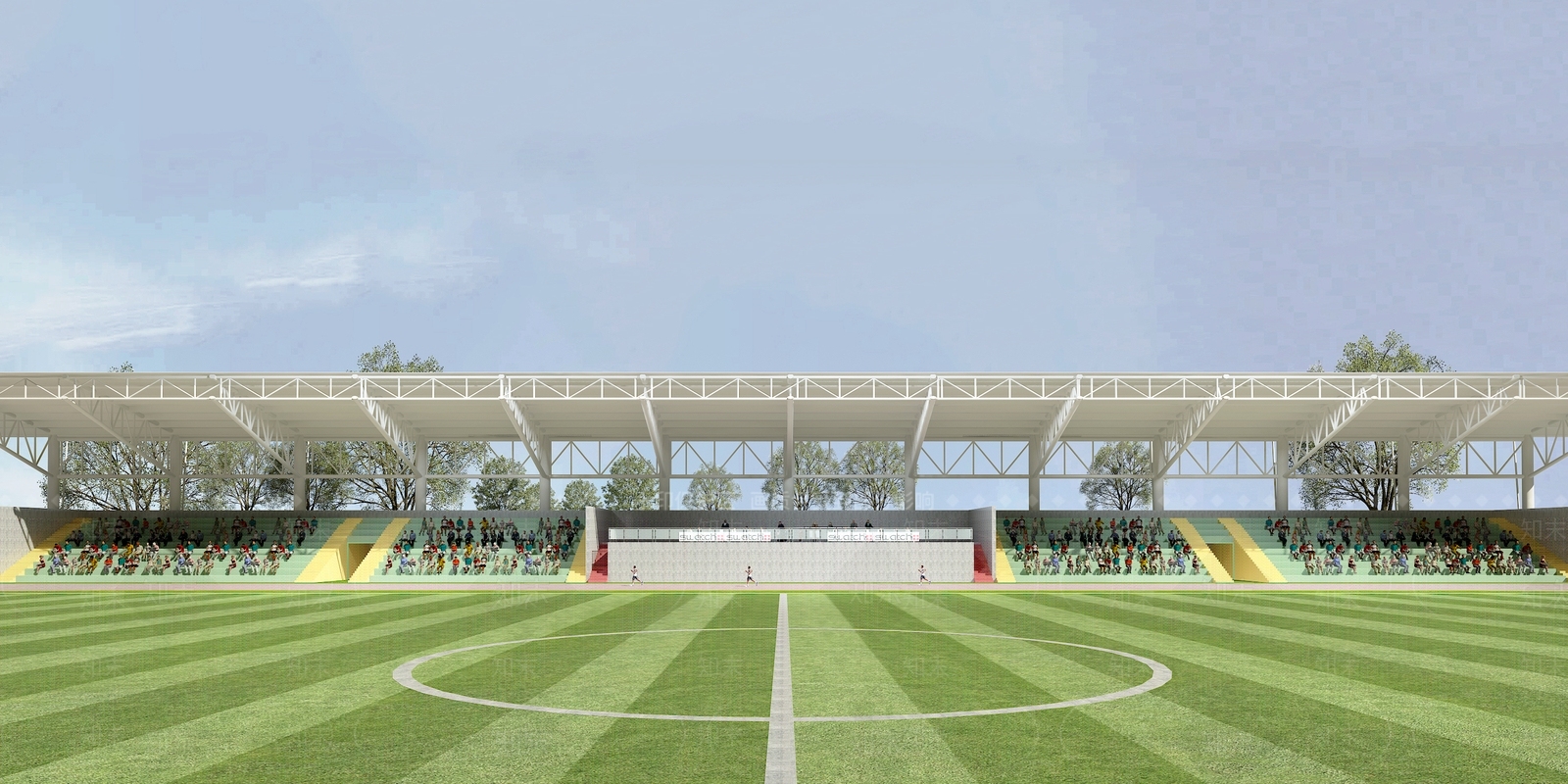 现代足球场外观3D模型下载【ID:186893028】