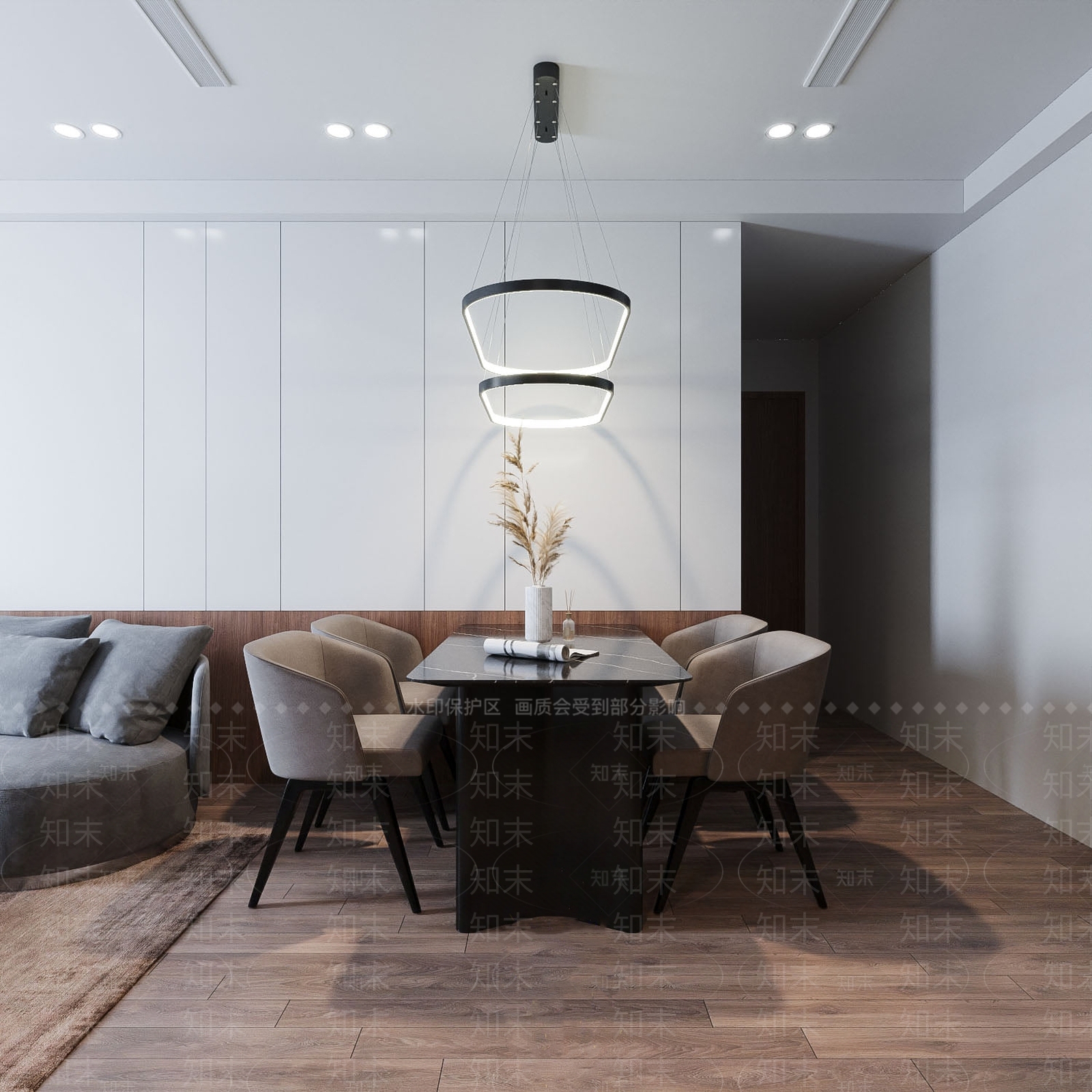 北欧现代单身公寓3D模型下载【ID:986930745】