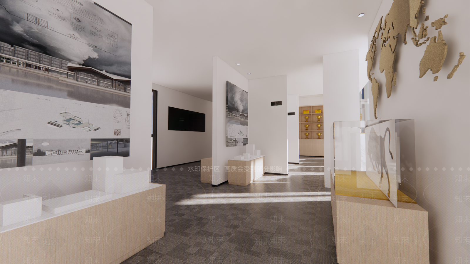现代展厅SU模型下载【ID:286933904】