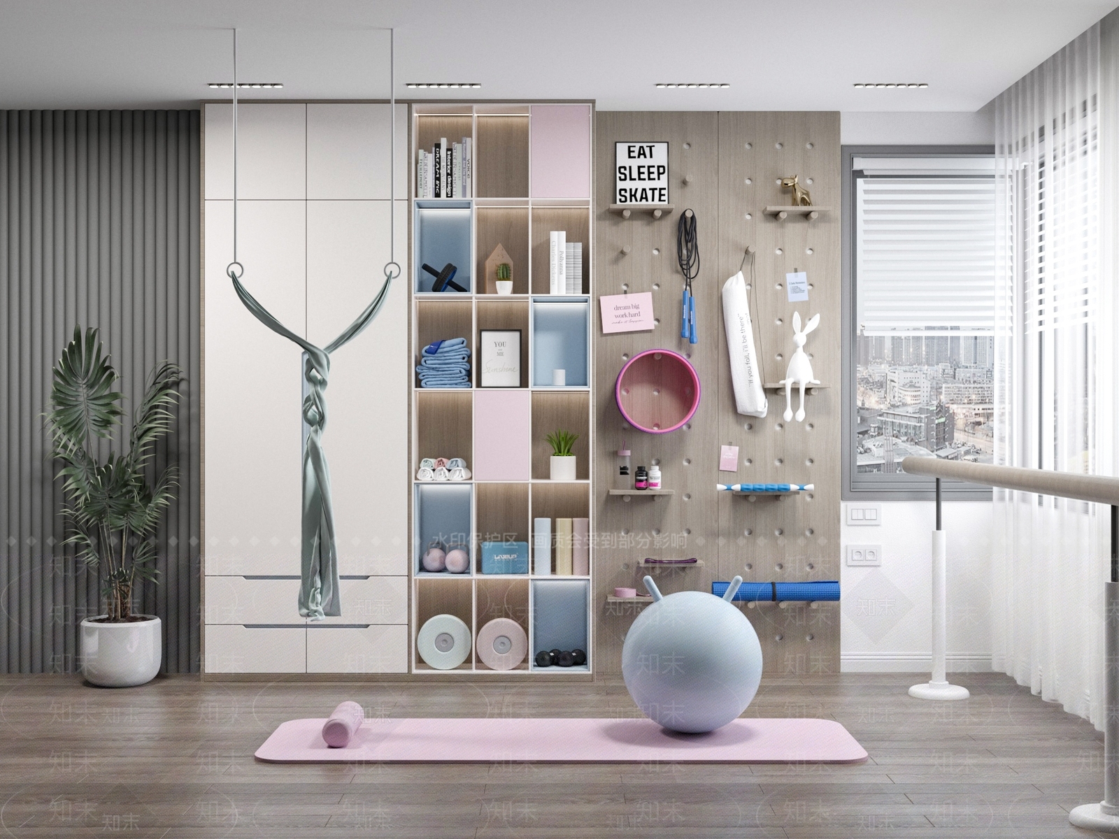 现代家居健身房3D模型下载【ID:686947473】