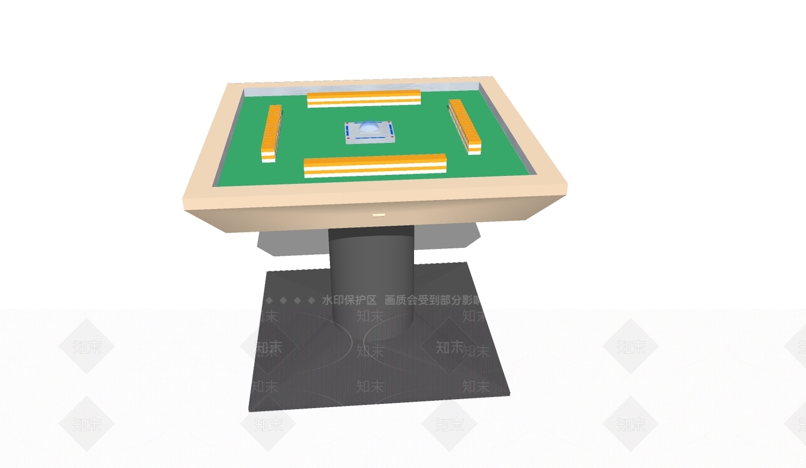 现代休闲桌SU模型下载【ID:587007803】