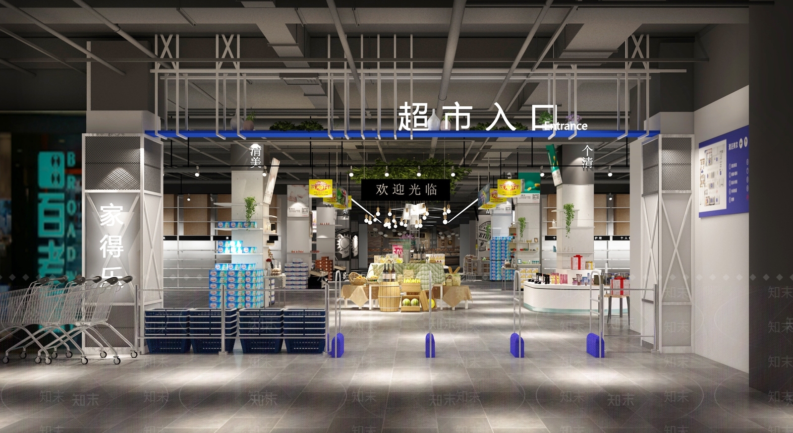 工业风超市3D模型下载【ID:587021305】
